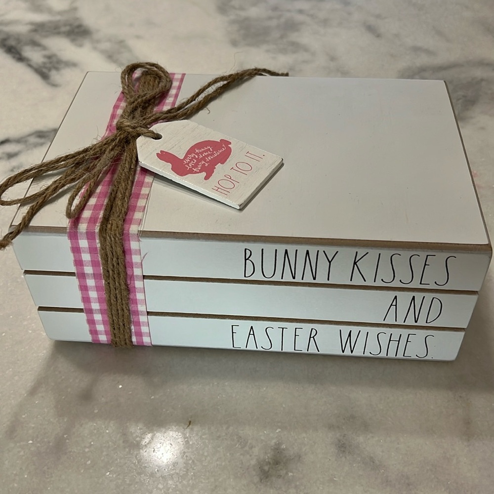 NWT Rae Dunn faux stack of books